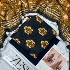 ✨ ZESH   ✨ 3 PieceUnstitched Suit ZESH SUMMAER LAWN COLLECTION 2025 - Image 1
