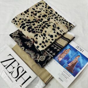 ✨ ZESH ✨ 3 PieceUnstitched Suit ZESH SUMMAER LAWN COLLECTION 2025 - Image 1