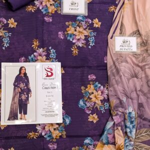 ✨ BINSAEED❤️  Bana Dora 3piece Unstitched Suit SUMMAER LAWN COLLECTION - Image 1