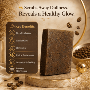 Organic Coffee Exfoliating Soap – Handmade Coffee Scrub Soap for Deep Cleansing & Instant Glow - Image 3