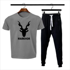Premium Micro Men’s Tracksuit Markhor Print Comfortable Sportswear For Gym Workout Training And Daily Wear - Image 3