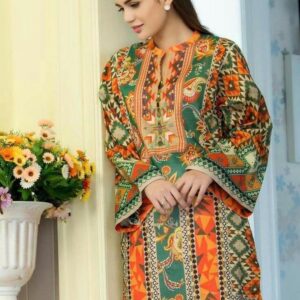 1 Piece Unstitched Digital Swiss Lawn Shirt For Girls & Women 2.5 Yard Shirt Cutting - Image 5