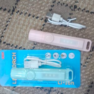 Rechargeable LED Torch Light with USB Charging Cable (Random Color) - Image 3