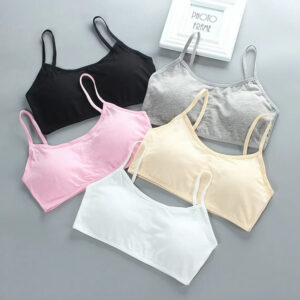 Teen Girls Soft And Comfortable Padded Cotton Sports Bra - Apparel Accessory Designed For Daily Comfort And Support Maintenance Routine (Free Size) - Image 1