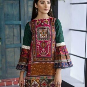 1 Piece Unstitched Digital Swiss Lawn Shirt For Girls & Women 2.5 Yard Shirt Cutting - Image 2