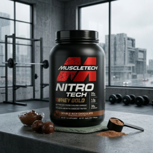 MuscleTech Nitro Tech 100 Percent Whey Gold Double Rich Chocolate Flavor 2.2 Pounds 1 Kg Protein Powder - Image 1
