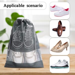 Shoe Bags For Travel Dust Proof Storage Organizer With Clear Window Non Woven Packing Pouch Size 12.5x16.5 - Image 2