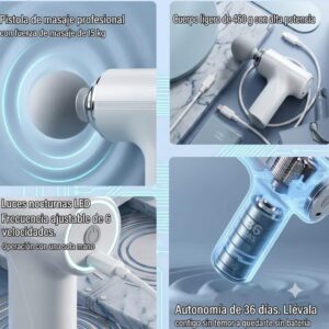 4-in-1 Rechargeable Massage Gun – Multi-Functional Deep Tissue Body Massager with 4 Massage Heads, Type-C Charging & Long Battery Life - Image 3