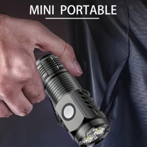 Mini LED Torch - Portable Pocket Light, Child Camping, Emergency, Travel, Hiking Torch, Portable LED Flashlight Rechargeable Zoom Flashlights Plastic body - Image 3