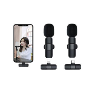 K11 2-In-1 Dual Wireless Collar Microphone Type-C And Lightning Omnidirectional Lavalier Mic - Electronic Accessory Designed For Audio Recording And Daily Streaming Routine - Image 2