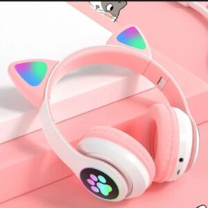 Cat Ear Wireless Bluetooth Headphones with RGB LED Lights & Built-in Mic – Stereo Bass Sound, Bluetooth & AUX Mode, Adjustable Over-Ear Headset for Kids, Teens & Girls - Image 5