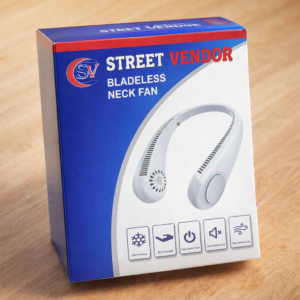 STREET VENDOR Premium Silicone Variant Bladeless Neck Fan – Ultra-Soft Wearable Personal Air Cooler & Purifier - Image 2