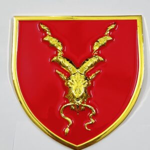 Big Size Markhor Metal Logo Monogram for Car Grill | Premium Durable Automotive Decorative Emblem - Image 1