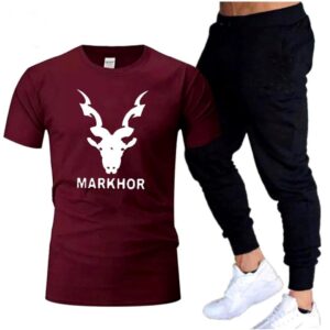 Premium Micro Men’s Tracksuit Markhor Print Comfortable Sportswear For Gym Workout Training And Daily Wear - Image 5