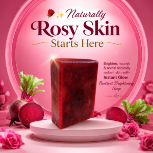 Instant Glow Beetroot Brightening Soap | Natural Skin Brightening & Rosy Glow | Deep Nourishing Daily Face & Body Soap - Image 3