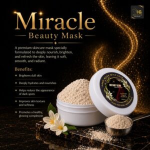Miracle Beauty Face Mask 50g – Natural Brightening Mask for Glowing Skin, Dark Spots, Even Skin Tone & Smooth Texture - Image 1