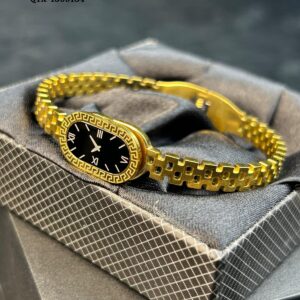 Fake Watch Handcuff Bracelet for Women – Stylish Gold Wrist Watch - QTX-184 - Image 4