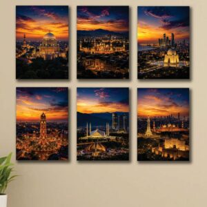 Set of 6 Premium Wall Art Photo Tiles – Modern Home Decor Sets 8x11 - Image 1