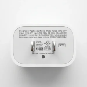 13 PRO MAX,12 PRO MAX,11 PRO MAX 35W type-C Fast Charging Power Adapter US Pin | PD 3.0 High Speed Wall Charger | 35 Watt Safe Charge Adapter - Image 3