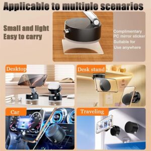Double-Sided Vacuum Magnetic Phone Holder – Adjustable Foldable Rotating Suction Mount (Black) - Image 3