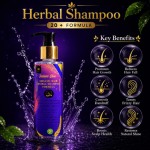 Instant Glow Herbal Shampoo 20+ Formula 150ml | Organic Herbal Hair Shampoo for Hair Growth & Hair Fall Control | Dandruff & Frizz Control | Scalp Nourishing Shampoo - Image 1