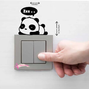 Panda Cute Switch Board Sticker Pvc Water Proof Longlasting Color - Image 1