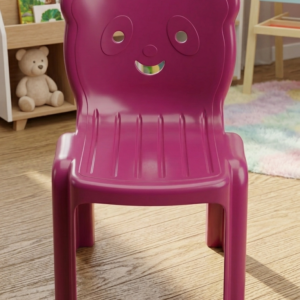 Panda Face Design Kids Chair - Cute Animal Themed Lightweight Seating Furniture Durable Comfortable Miniature Seat For Toddler Playroom (Random Color) - Image 2
