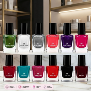 Pack of 12 - Peel Off Nail Paints - Cosmetic Nail Polish Designed For Easy Removal And Vibrant Color Maintenance Routine (Random Color) - Image 3