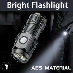 Mini LED Torch - Portable Pocket Light, Child Camping, Emergency, Travel, Hiking Torch, Portable LED Flashlight Rechargeable Zoom Flashlights Plastic body - Image 4