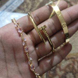 Pack of 3 Bracelets – Nail Cartier, Cartier & Tulip Bracelet Set - Image 4