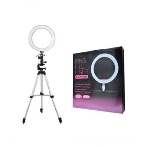 Portable 10-Inch LED Ring Light with 7 Feet Adjustable Tripod Stand & Mobile Holder | 3 Light Modes | Foldable 2 Feet | USB Powered - Image 1
