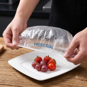 Kitchen Fresh Prep Combo Deal – 2L Manual Hand Press Vegetable Chopper, Meat Mincer & 100 Elastic Stretchable Food Covers - Random Color - Image 4