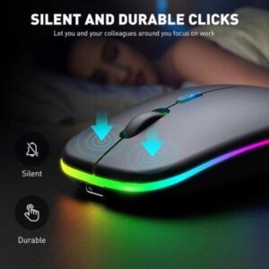 HP W10 Wireless Mouse - Slim Silent Stylish 2.4GHz Wireless Optical Mouse With Ergonomic Design Plug And Play USB Receiver For Laptop PC (Random Color) - Image 2