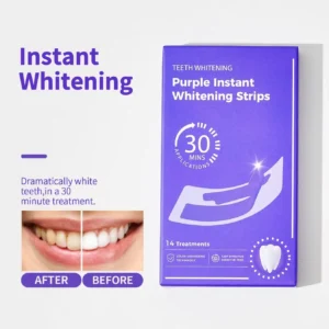 Purple Instant Teeth Whitening Strips – Fast Teeth Whitening Treatment, Color Correcting Technology, 30-Minute Application, - Image 3