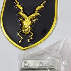 Big Size Markhor Metal Logo Monogram for Car Grill | Premium Durable Automotive Decorative Emblem - Image 4