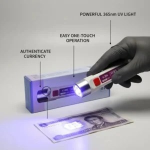 K-206 365nm UV Inspection Lamp – Rechargeable USB UV Flashlight for Fluorescent Detection, Currency, Stain & Security Mark Inspection - Image 3