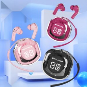 Air39 Transparent Wireless Earbuds with cover | Bluetooth 5.3 TWS AirBuds with LED Display - Image 2