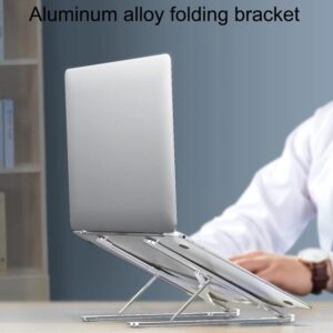 Speedx Foldable Adjustable Laptop Stand for Up to 18-Inch Laptops – Portable Aluminum Cooling Bracket - Image 1