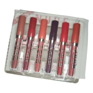 6 Pcs Nude & Red Matte Lip Gloss Set | High Pigmented Long Lasting Liquid Lipstick Collection - Image 3