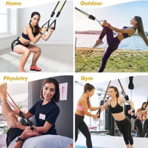 11 In 1 Natural Rubber Power Resistance Bands Exercise Belt For Home Office Outdoor Gym Equipment - Image 4