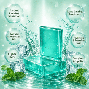 Menthol Cooling Soap Bar | Instant Cooling & Refreshing Bath Soap | Deep Cleansing, Long-Lasting Freshness & Odor Protection | Summer Cooling Soap - Image 3