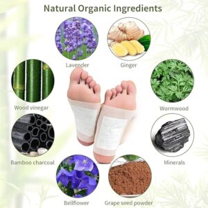 Kinoki Bamboo Vinegar Detox Foot Patches – Deep Cleansing & Relaxing Foot Pads (10 Pads Pack) - Image 1