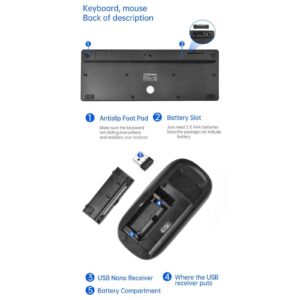 Apple Branded Wireless Keyboard & Mouse Combo – 2.4GHz Fast Connectivity - Image 2