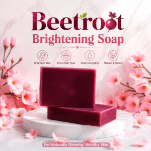 Instant Glow Beetroot Brightening Soap | Natural Skin Brightening & Rosy Glow | Deep Nourishing Daily Face & Body Soap - Image 1