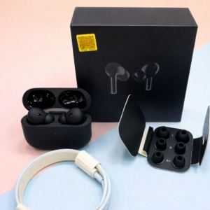 Original Black Pro 2 Box Pack Wireless Earbuds with All Accessories – Black - Image 3