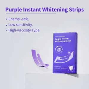 Purple Instant Teeth Whitening Strips – Fast Teeth Whitening Treatment, Color Correcting Technology, 30-Minute Application, - Image 2