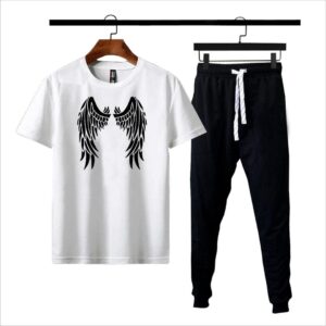 Premium Micro Men’s Tracksuit Angel Print – Comfortable Sportswear | Gym & Workout Suit - Image 4