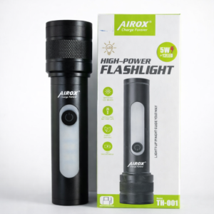Airox 5 In 1 Rechargeable Flash Light – Type-C Charging | Black - Image 1