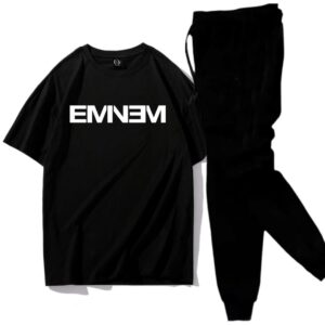 Premium Micro Men’s Tracksuit Emnem Print – Comfortable Sportswear | Gym & Workout Suit - Image 1