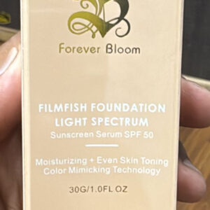 Forever Bloom Filmfish Foundation Light Spectrum Sunscreen Serum SPF 50 Moisturizing Formula 30g - Image 2